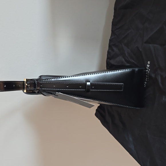 NWT DeMellier Large Tokyo Shoulder Bag In Smooth Black - Picture 8 of 16